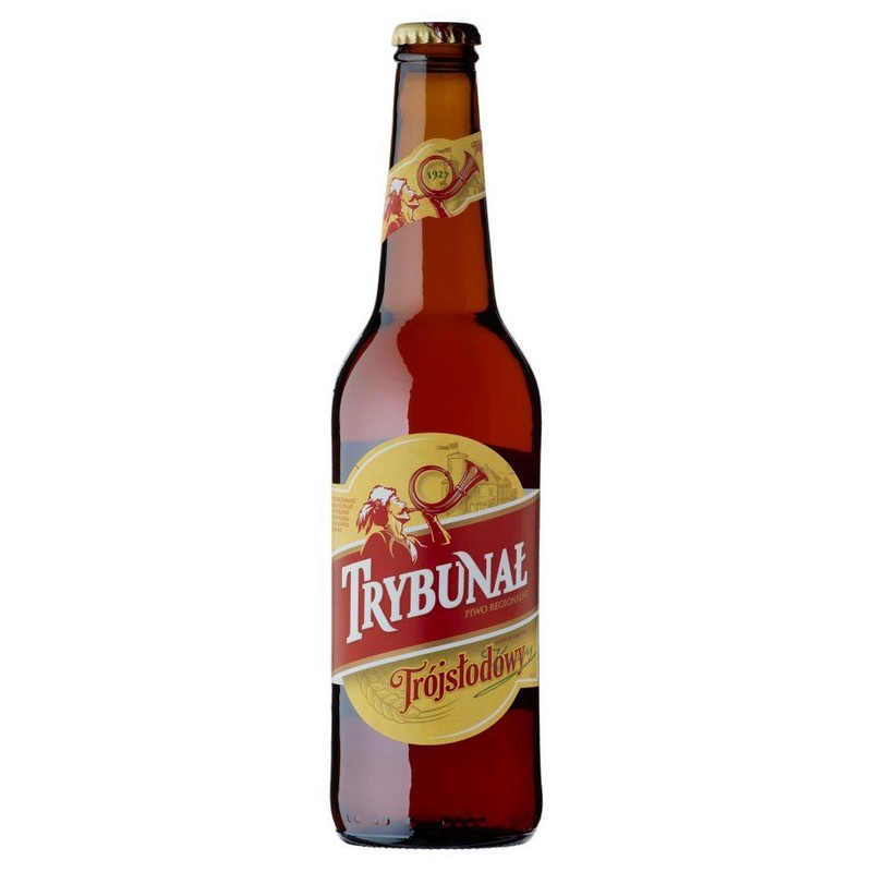 Trójsłodowy piwo jasne pełne pasteryzowane alk. 6% obj. Trybunał 500 ml