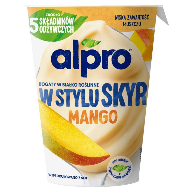 Skyr Style produkt sojowy o smaku mango Alpro 400 g