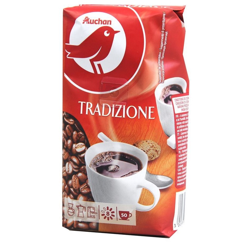 Kawa ziarnista Tradizione intensywność 8  Auchan 250 g