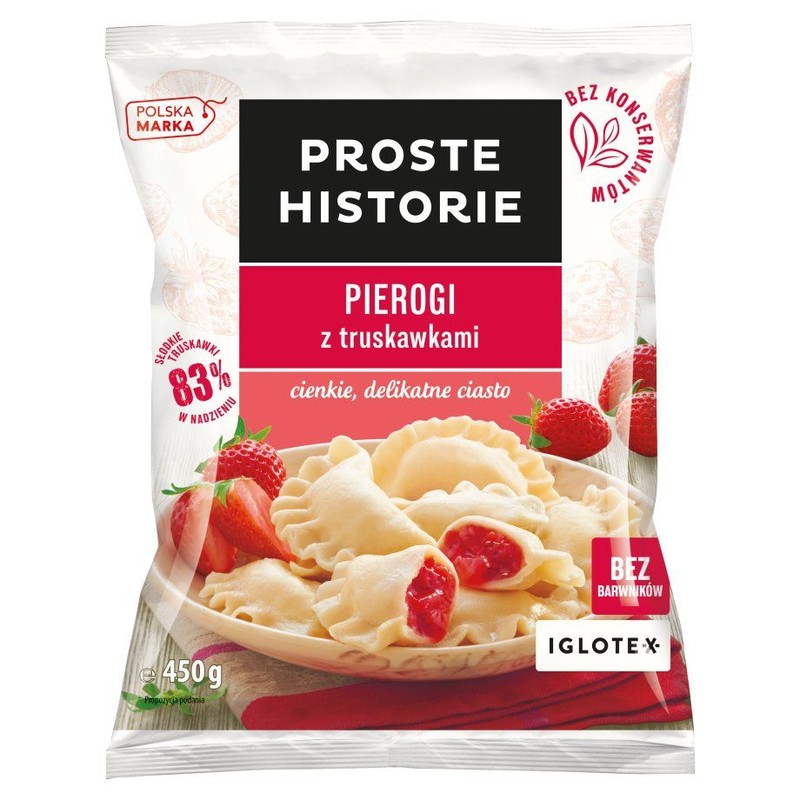 Pierogi z truskawkami Proste Historie 450 g