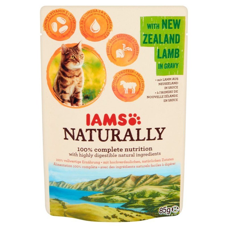 100% zbilansowana i pełnoporcjowa karma dla dorosłych kotów IAMS 85 g