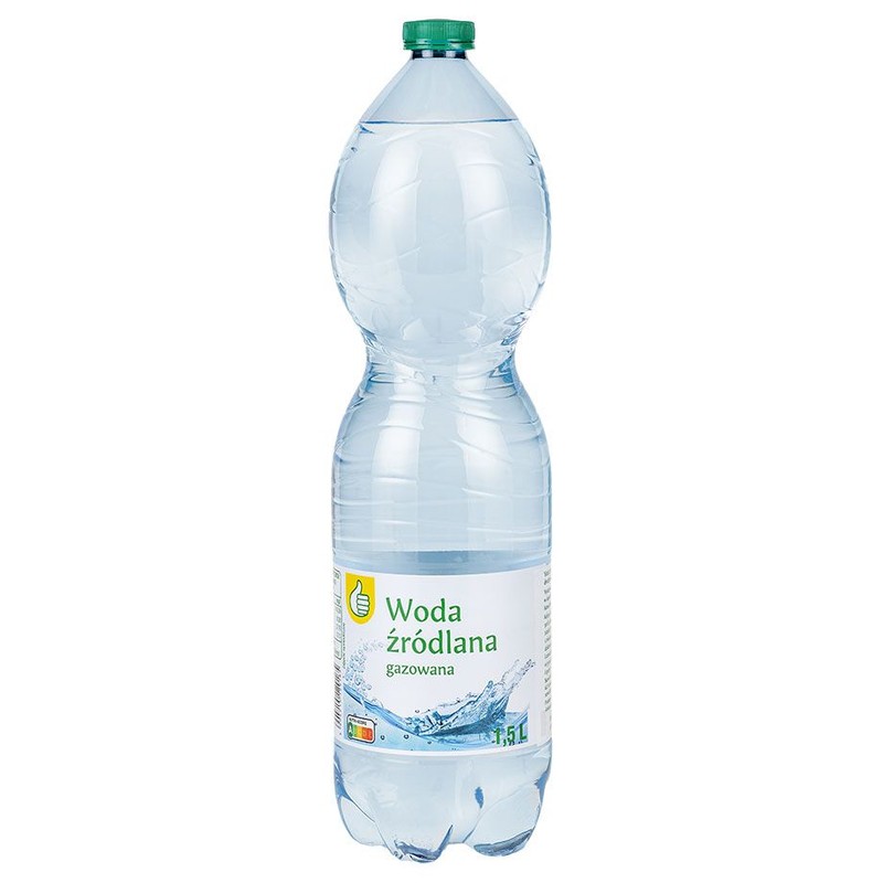 Woda źródlana gazowana Auchan 1,5 l