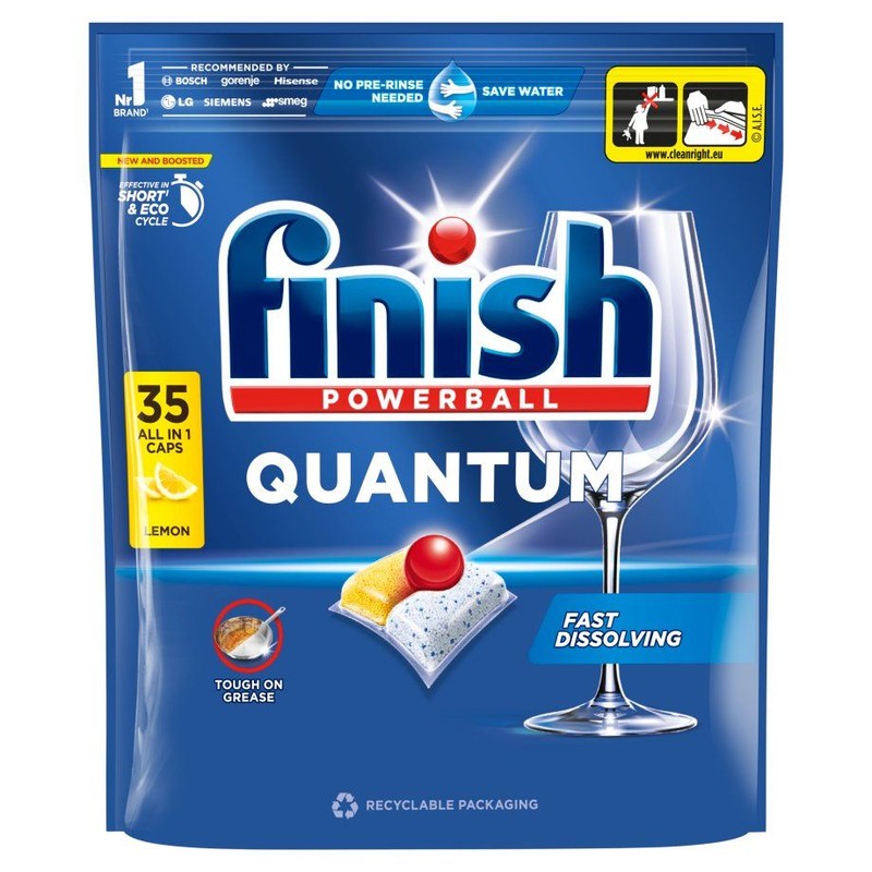 Kapsułki do zmywarki Quantum lemon   Finish 35 kapsułek