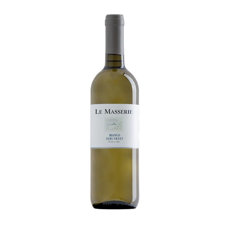 Wino Chardonnay Trebbiano białe półsłodkie    Le Masserie 750 ml