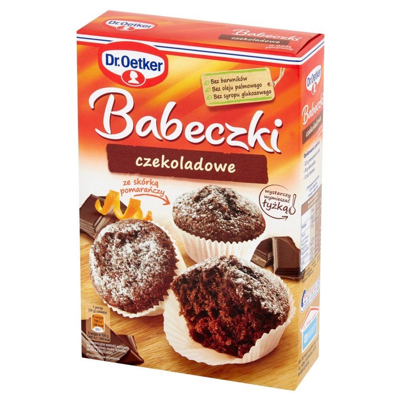Babeczki czekoladowe ze skórką pomarańczy w proszku Dr.Oetker 335 g