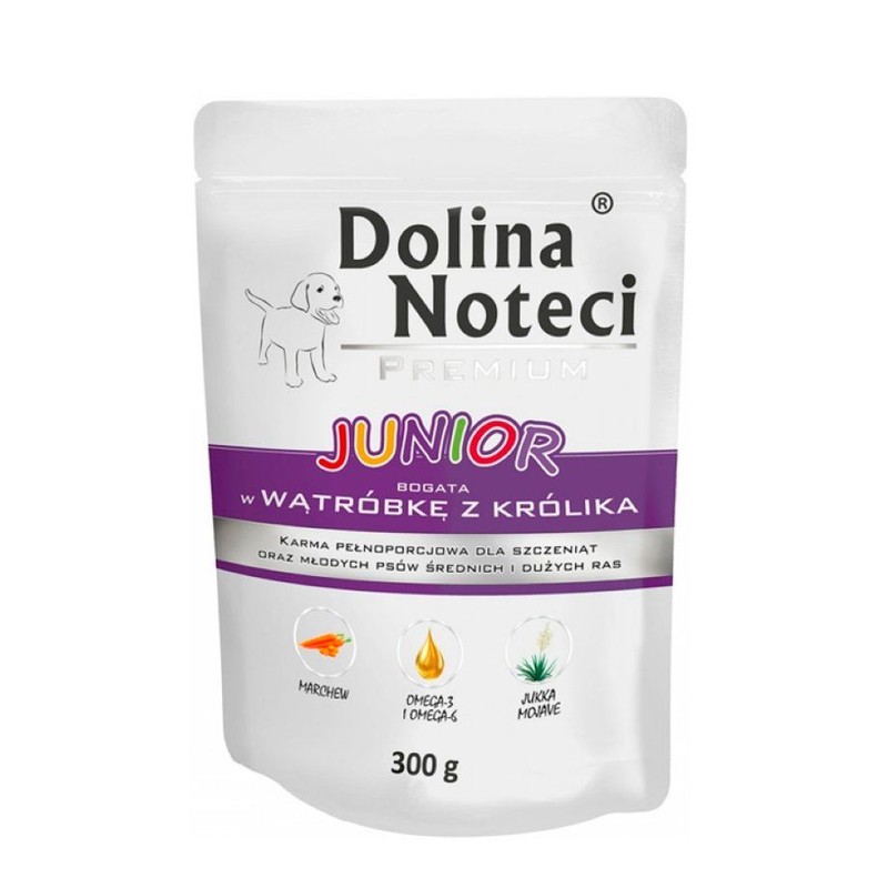 Karma mokra dla szczeniąt wątróbka z królika Junior Dolina Noteci 300 g