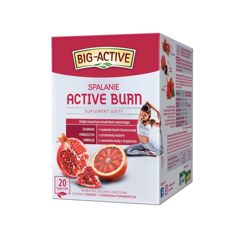 Herbatka ziołowo-owocowa Spalanie Active Burn Big Active 20 torebek