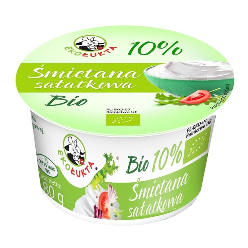 BIO Śmietana sałatkowa 10% EKOŁukta 180 g