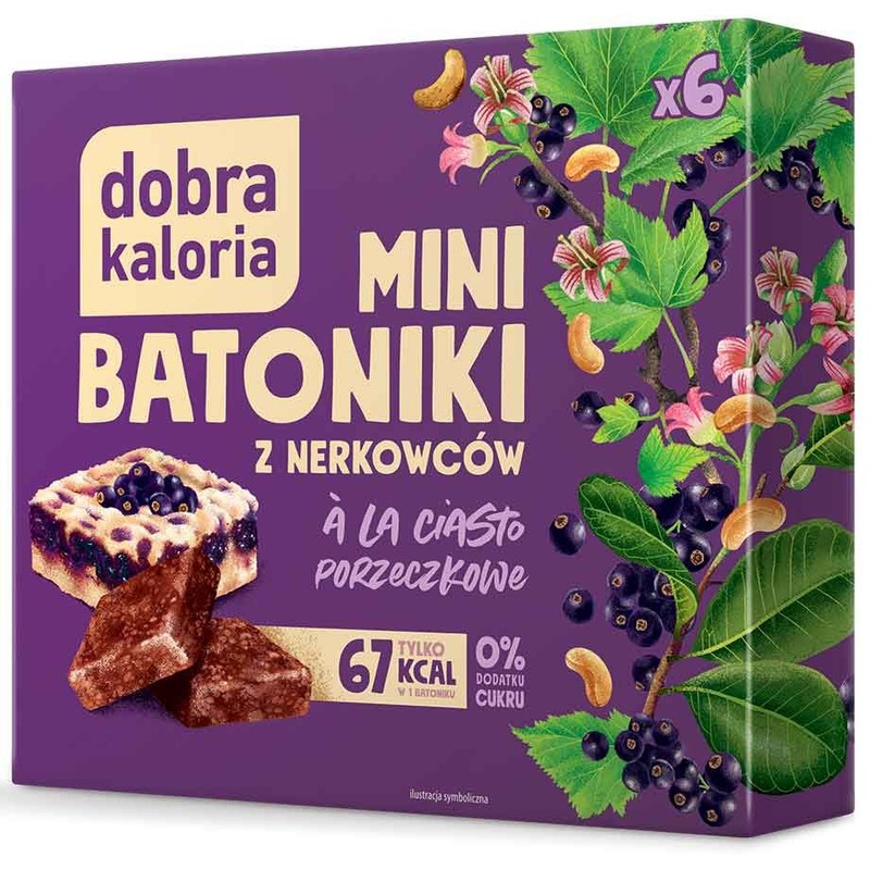Mini batoniki z nerkowców a'la ciasto porzeczkowe Dobra Kaloria 108 g