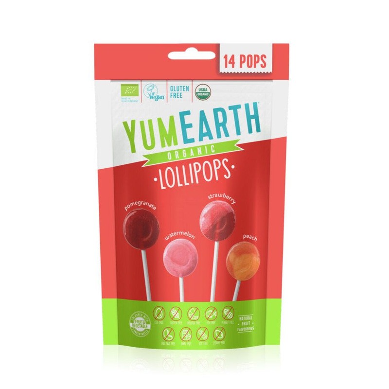 BIO Lizaki owocowe bez glutenu Yumearth 14 sztuk