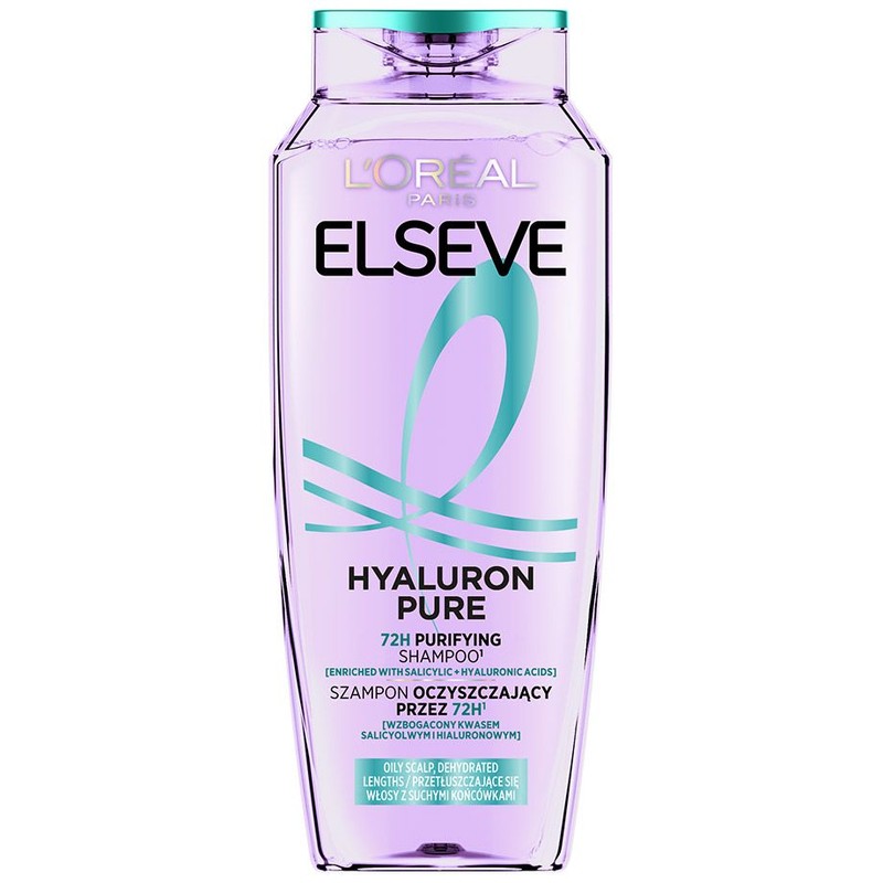 Szampon oczyszczający przez 72 h z kwasem salicynowym i hialuronowym L'Oreal Paris 400 ml