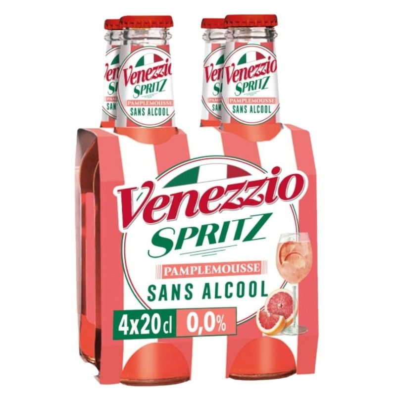 Drink bezalkoholowy Grapefruit Spritz alk. 0,0% obj. Venezzio 4 x 200 ml