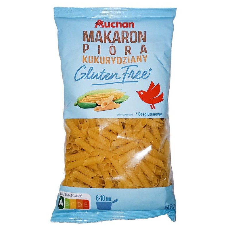 Makaron kukurydziany pióra bezglutenowy  Auchan 500 g