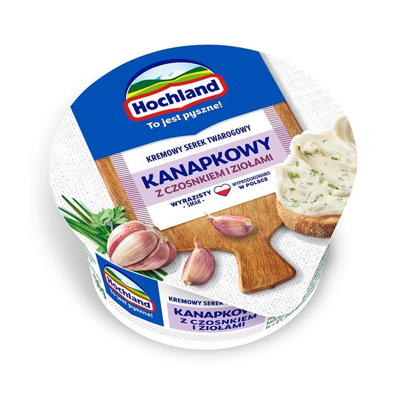 Serek Kanapkowy z czosnkiem i ziołami Hochland 130 g