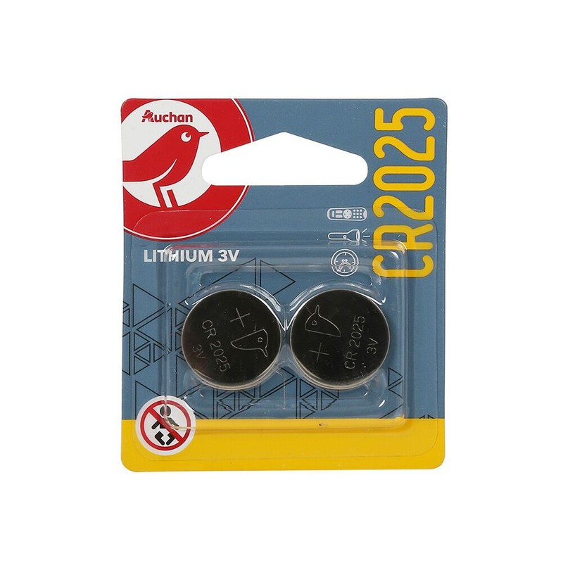 Baterie Lithium CR2025 Auchan 2 sztuki