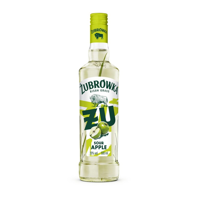 Wódka smakowa ŻU Kwaśne Jabłko alk. 20,0% obj. Żubrówka  500 ml