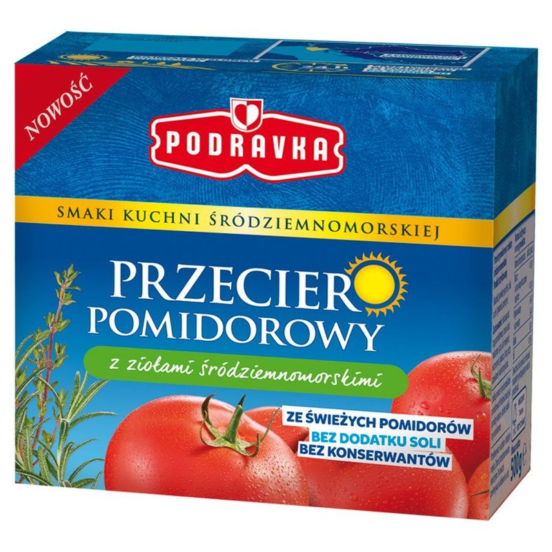 Przecier pomidorowy z ziołami śródziemnomorskimi Podravka 500 g