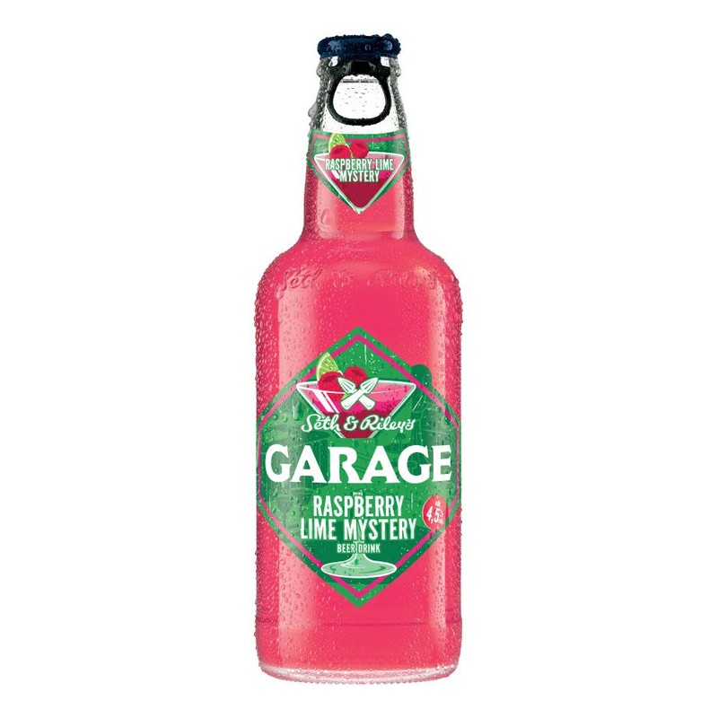 Piwo smakowe Myutery o smaku malinowo - limonkowym alk. 4,5 obj. Garage 400 ml