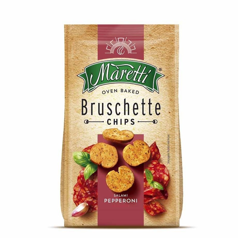 Bruschette Pieczone krążki chlebowe o smaku pepperoni Maretti 70 g
