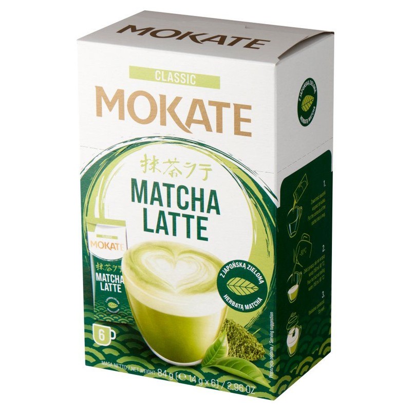 Matcha Latte o smaku classic Mokate 6 saszetek