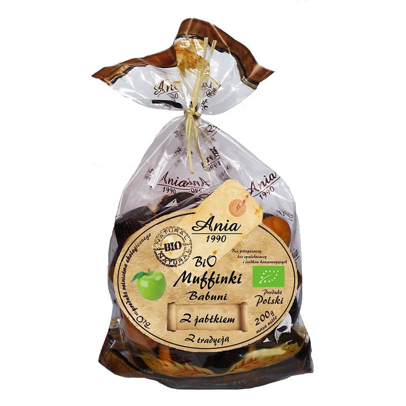 BIO Muffinki Babuni z jabłkiem Ania 200 g
