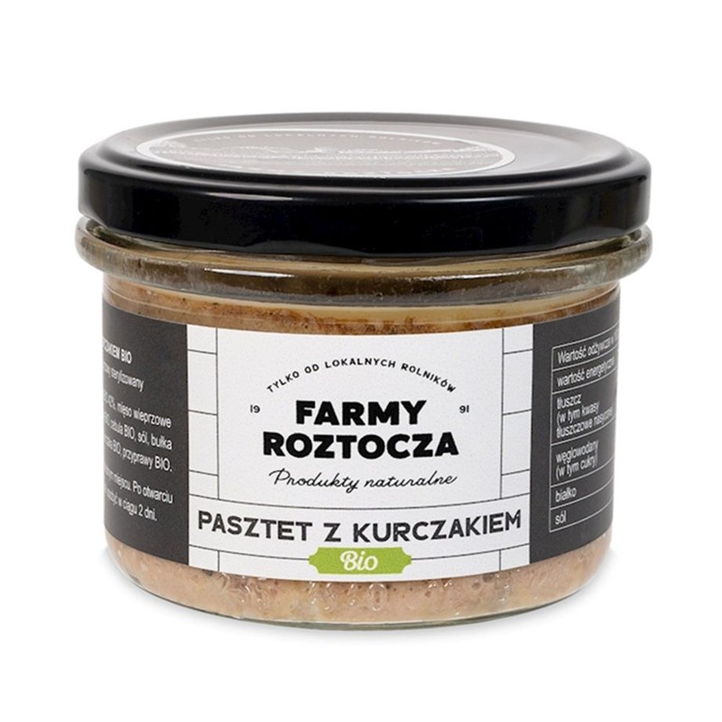 BIO Pasztet z kurczakiem i wieprzowiną Farmy Roztocza 180 g