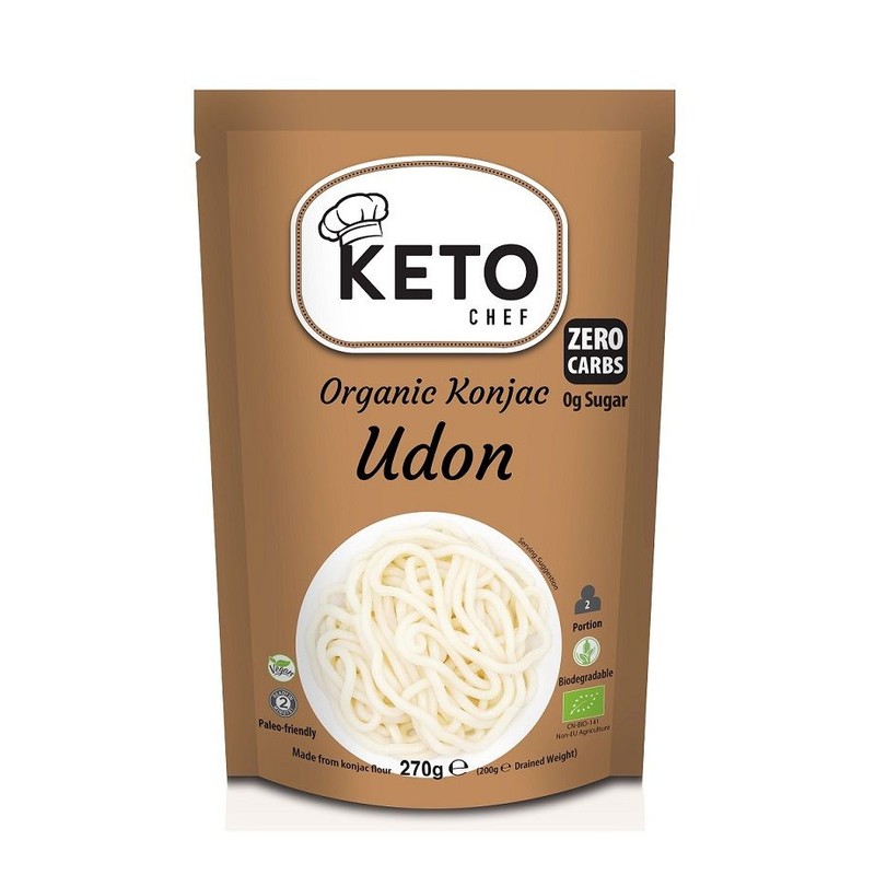 BIO KETO Makaron Konjac typu udon bezglutenowy Keto Chef 270 g
