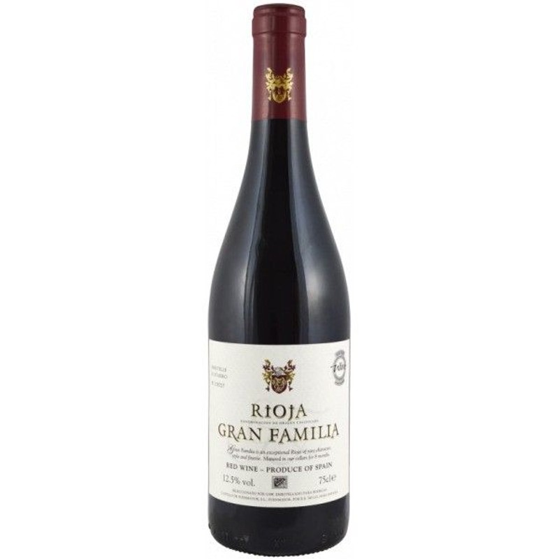 Wino hiszpańskie czerwone wytrawne DOC alk. 12,0% obj. Rioja Gran Familia 750 ml