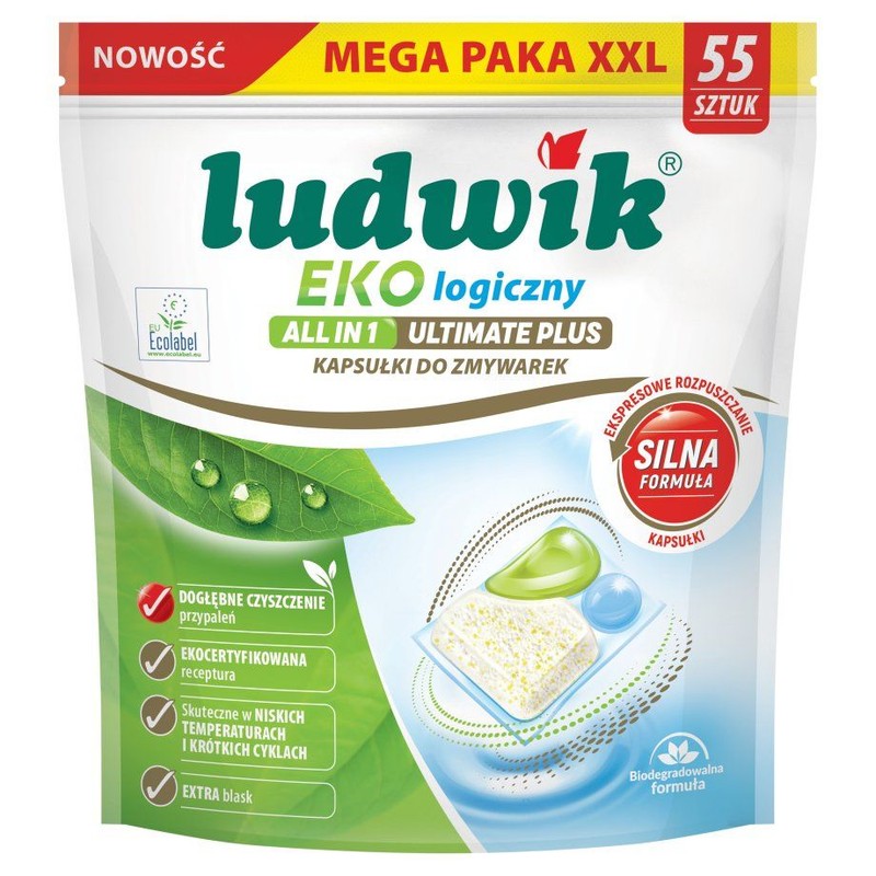 EKO Kapsułki do zmywarek All in 1 Ultimate Plus Ludwik 55 kapsułek