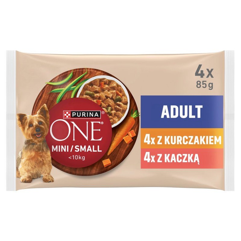 Karma mokra dla psów Adult 2 x kurczak, 2 x wołowina Purina 4 x 85 g