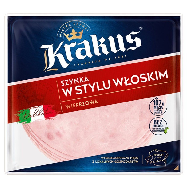 Szynka w stylu włoskim Krakus 140 g