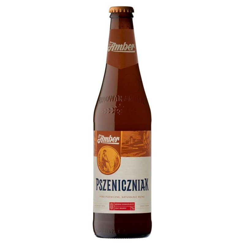Pszeniczniak piwo pszeniczne niefiltrowane alk. 5.2% obj. Amber 500 ml