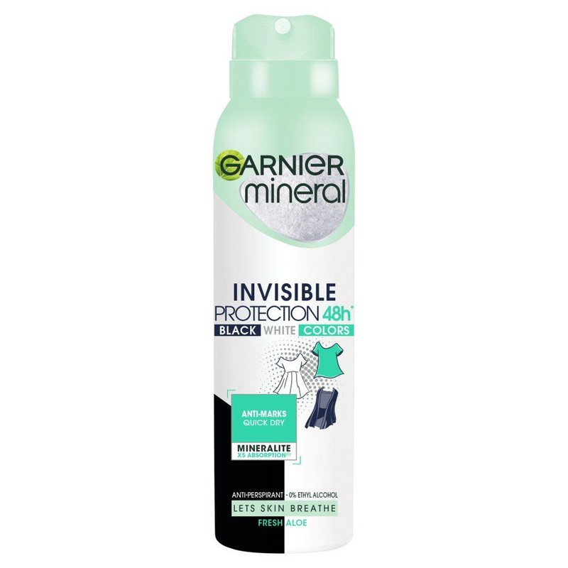 Antyperspirant Invisible protection 48h Fresh Aloe Garnier 150 ml