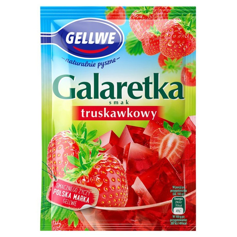 Galaretka o smaku truskawkowym Gellwe 75 g