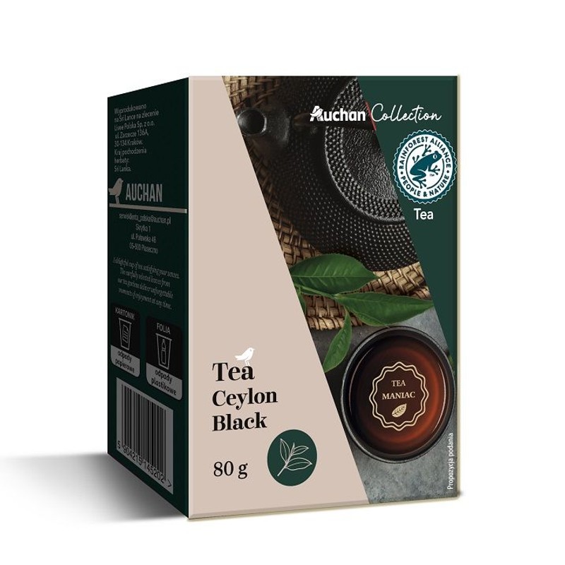 Cejlońska czarna herbata liściasta Auchan Collection  80 g