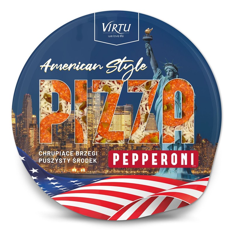 Pizza pepperoni w stylu amerykańskim Virtu 500 g