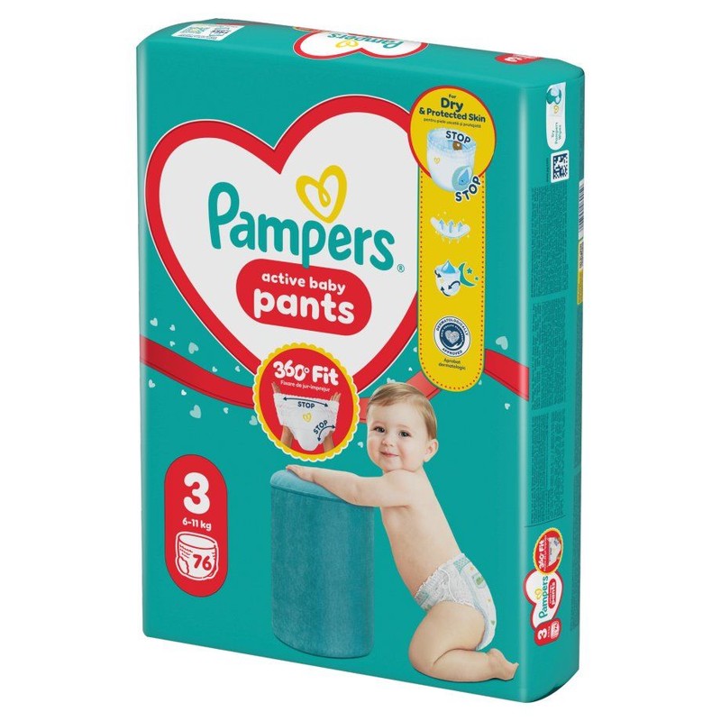 Pieluchomajtki Pants 360 3  6-11 kg Pampers 76 sztuk