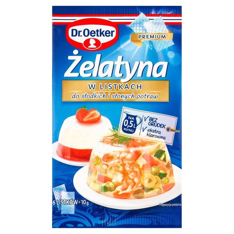 Żelatyna w listkach Dr.Oetker 10 g