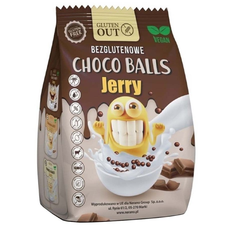 Kulki kakaowe bezglutenowe Jerry Gluten Out   EkoWital 375 g