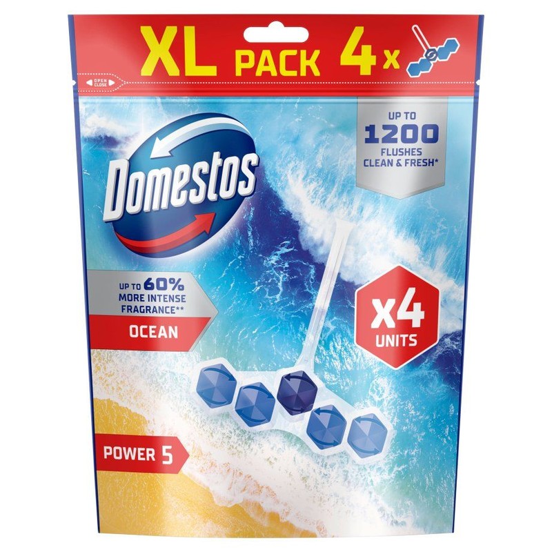 Kostka do WC Power5 Ocean Domestos 4 x 50 g