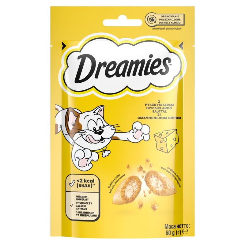 Przysmak dla kotów z serem Dreamies 60 g
