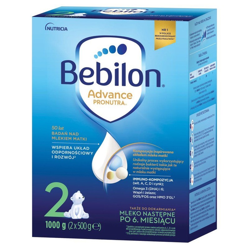 Advance Pronutra mleko modyfikowane 2 po 6 miesiącu Bebilon 2 x 500 g