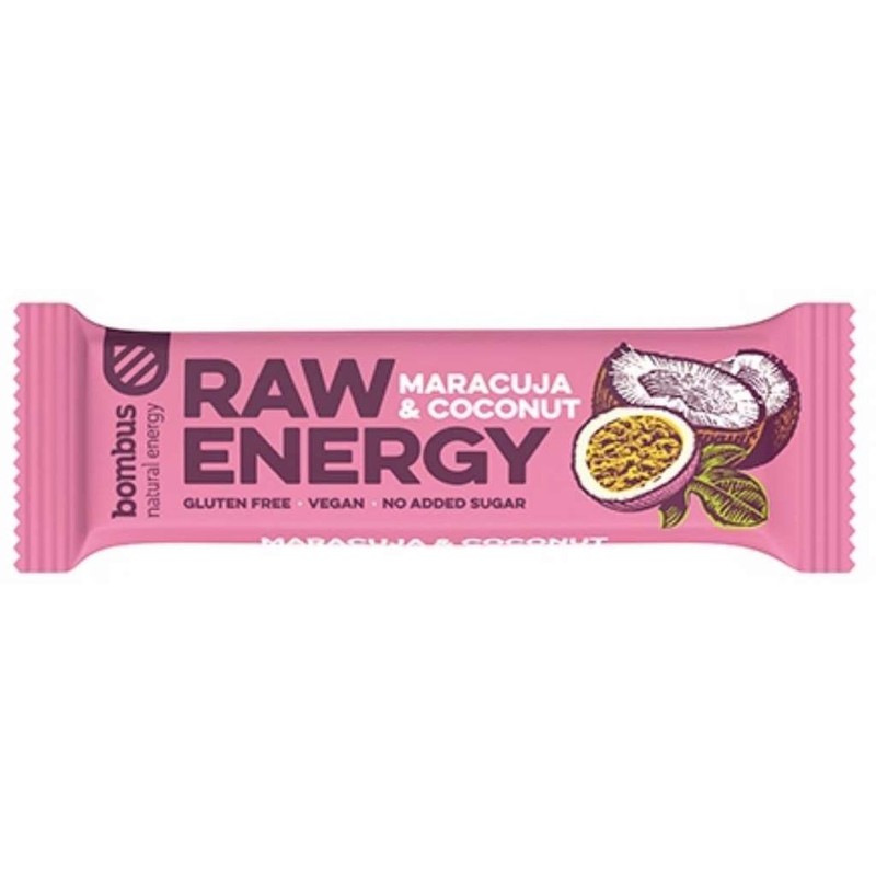 Raw Energy Baton kokos i marakuja  Bombus 50 g