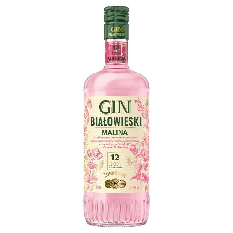 Gin Białowieski Malina alk. 37,5% obj. Żubrówka 700 ml
