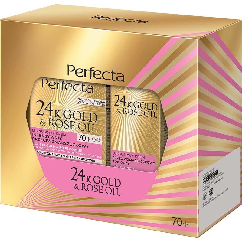 Zestaw Krem przeciwzmarszczkowy 24K Gold & Rose Oil 70+ Perfecta zestaw