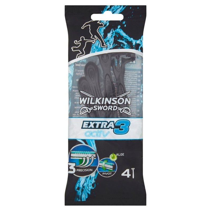 Maszynki do golenia Extra3 Activ Wilkinson 4 sztuki