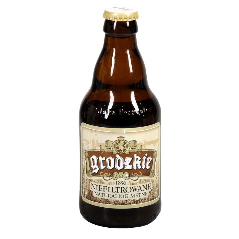 Piwo niefiltrowane naturalnie mętne alk. 5.2% obj. Grodzkie 330 ml