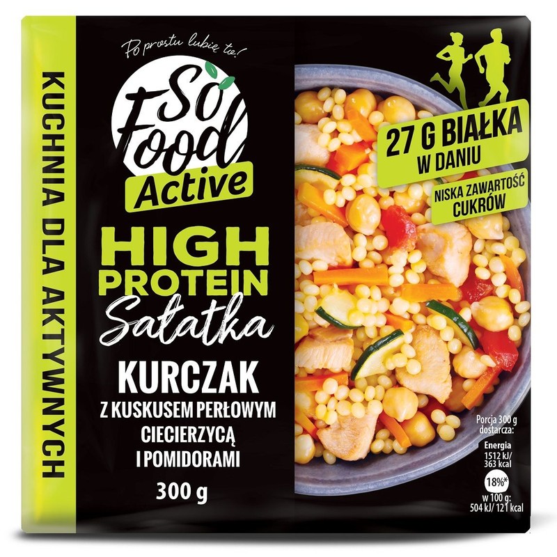Sałatka proteinowa kurczak z kuskusem i ciecierzycą So Food 300 g