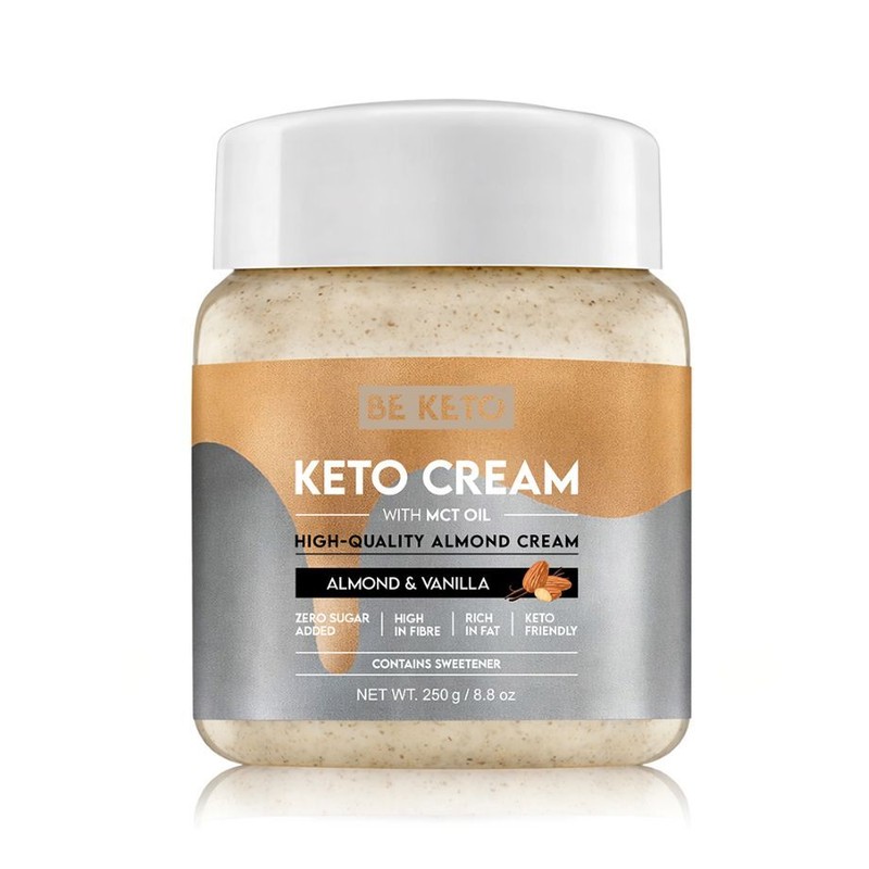 Keto Krem z olejem MCT migdał i wanilia BeKeto 250 g