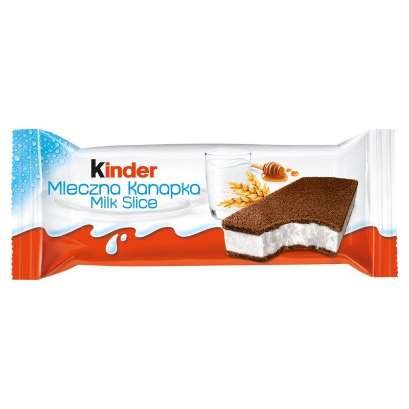 Mleczna kanapka biszkopt z mlecznym nadzieniem   Kinder 28 g